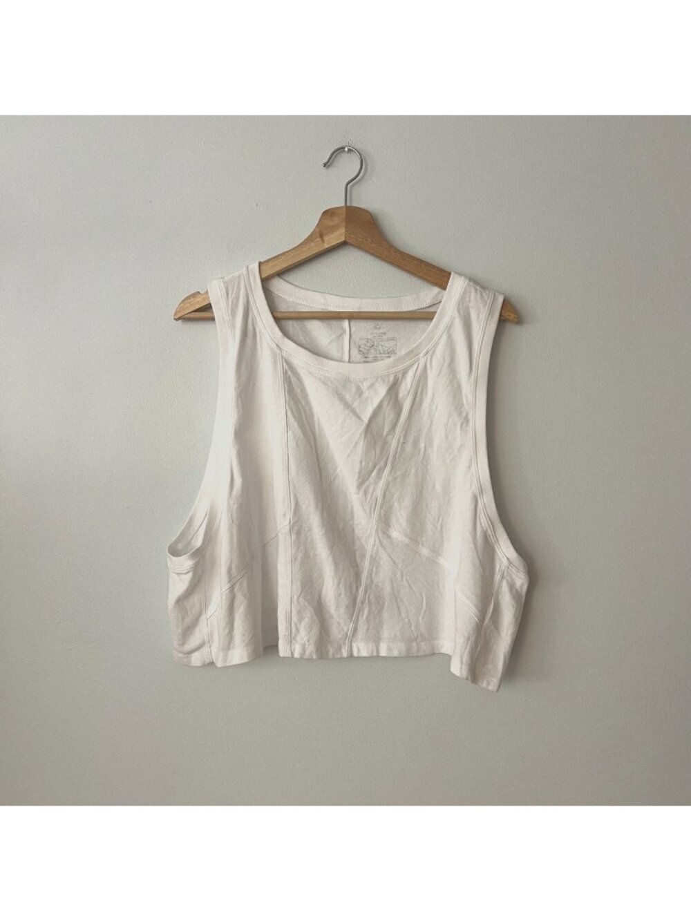 Offline by Aerie White Cropped Muscle Tank Top Women's Size XXL
